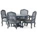 One Allium Way® Krauss Dining Set Wood/Upholstered in Gray | 29.75 H x 40 W x 40 D in | Wayfair 94996E140A5F44538A0F0FA31221C1D5