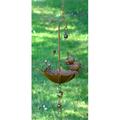 Red Barrel Studio® Umbrella Decorative Bird Feeder Stone, Glass in Brown/Gray | 6.33 H x 6.75 W x 5.75 D in | Wayfair