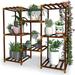 Millwood Pines Dyre Rectangular Multi-Tiered Eucalyptus Plant Stand Wood/Solid Wood in Brown | 30.2 H x 11.6 D in | Wayfair