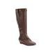 Wide Width Women's The Ellington Wide Calf Boot by Comfortview in Dark Brown (Size 10 1/2 W)