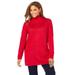 Plus Size Women's Cotton Cashmere Turtleneck by Jessica London in Classic Red (Size 38/40) Sweater