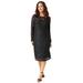 Plus Size Women's Lace Shift Dress by Jessica London in Black (Size 40)