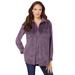 Plus Size Women's Corduroy Big Shirt by Roaman's in Dusty Purple (Size 36 W) Button Down