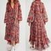 Free People Dresses | Free People Cassis Printed Chiffon Dress | Color: Red | Size: S