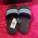 Adidas Shoes | Nwt Adidas Adilette Comfort Sandals Size 9 | Color: Black/White | Size: 9