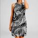 Athleta Dresses | Athleta Santorini Printed High Neck Dress | Color: Black/White | Size: Xl Tall