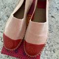 Tory Burch Shoes | Brand New Tory Burch Espadrille Flats | Color: Cream/Red | Size: 9