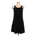 Shein Casual Dress - A-Line: Black Solid Dresses - Women's Size 2