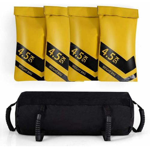 Gewicht Sandsack, Trainingssandsack mit 4 Separaten Sandsaecken, Power Bag mit Gummi-Griff, Sandbag