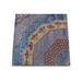 Shahbanu Rugs Denim Blue Zero Pile Mamluk Wool Shaved Low Hand Knotted Sample Fragment Square Oriental Rug (2'0" x 2'1")