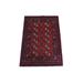 Shahbanu Rugs Deep and Saturated Red Afghan Khamyab Bokara Velvety Wool Tribal Design Hand Knotted Mat Oriental Rug (2'1" x 3')
