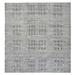 Shahbanu Rugs Light Gray, Modern Design, Hand Spun Undyed Natural Wool, Hand Knotted, Square Oriental Rug (13'7" x 14'0")