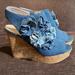Nine West Shoes | Nine West Denim Platform Shoes. Worn Once. Zips Inside For Easy On Off | Color: Blue | Size: 7.5