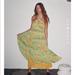 Zara Dresses | Long Maxi Halter Summer Dress Zara Collection | Color: Green/Yellow | Size: Xs