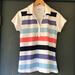 Adidas Tops | Adidas Climacool Stripped Colorful Golf Polo Top Shirt | Color: White | Size: M