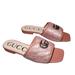 Gucci Shoes | Gucci Slides Marmont Quilted Pink Sequins Square Toe | Color: Pink/Silver | Size: 37.5eu