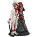 Trinx Desirre Ebros High Fashion Skeleton Couple Wedding Figurine Resin in Gray/Red | 5.25 H x 4.75 W x 2.75 D in | Wayfair