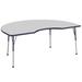 Factory Direct Partners Kidney T-Mold Adjustable Height Activity Table w/ Chunky Legs Laminate/Metal | Wayfair 10087-GYNV