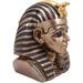 Trinx Delioara Ebros Ancient Egypt King Tut Pharaoh Bust w/ Royal Nemes Decorative Bust Resin in Brown/Gray | 5.5 H x 5.25 W x 4.75 D in | Wayfair