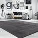 White 67 x 47 x 0.78 in Area Rug - Eider & Ivory™ Soft Area Rug In Anthracite Cozy Low-Pile Rug Anti-Slip Solid Color Washable | Wayfair