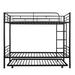 Isabelle & Max™ Twin-Over-Twin Metal Bunk Bed w/ Trundle Metal in Black | 65 H x 41 W x 78 D in | Wayfair E64C38913CC44FC4921F59DC136ECF91