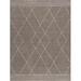 Gray 144 x 110 x 0.59 in Area Rug - Foundry Select Buckhanon Geometric Area Rug in Brown Polyester | 144 H x 110 W x 0.59 D in | Wayfair