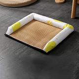 Tucker Murphy Pet™ Dog Kennel Summer Mat Dog Bed Sleeping Mat Removable Pet Mat Cotton in White/Yellow | 2.36 H x 22.44 W x 25.6 D in | Wayfair