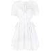 Embroidered Short-sleeve Dress - White - Self-Portrait Dresses