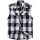 Brandit Checkshirt ärmelloses Hemd, schwarz-weiss, Größe 5XL