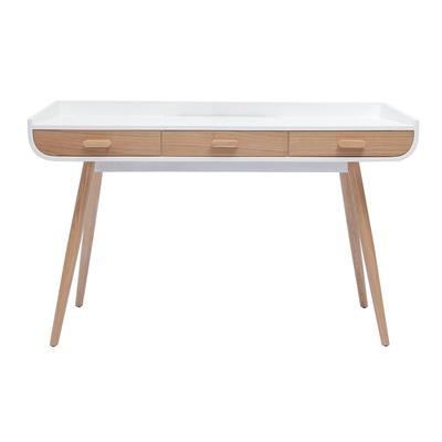 Schreibtisch skandinavisch helles und weißes Holz hallen - Holz hell / Weiß - Miliboo