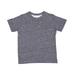 Rabbit Skins 3391 Toddler Harborside Melange Jersey T-Shirt in Navy Blue size 3 | Ringspun Cotton LA3391