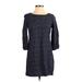 Old Navy Casual Dress - Shift: Blue Polka Dots Dresses - Women's Size X-Small