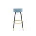 Modern Velvet Counter Height Bar Stools, Upholstered Kitchen Stools for Dining Room, Coffee Shop Bar, Balcony (Set of 2)