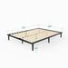 Priage by ZINUS Black Metal Platform Bed with Tapered Legs