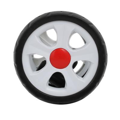 160mm Diameter Plastic Double Wheel Swivel Pulley Roller for 22mm Tube - Black, White, Red