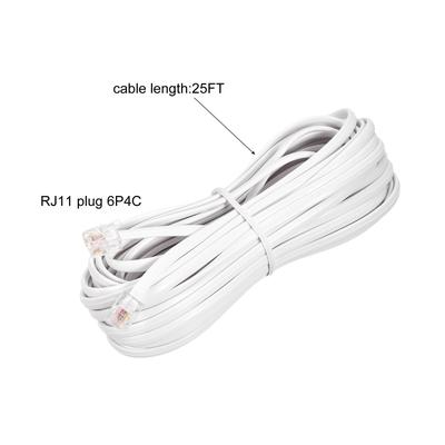 Phone Extension Cord Telephone Cable Phone Line Cord RJ11 6P4C Plugs