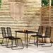 vidaXL Patio Dining Set Outdoor Dining Set Garden Table and Chair Set Black