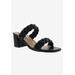 Wide Width Women's Fuss Slide Sandal by Bellini in Black Smooth (Size 10 W)