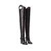 Burberry Shoes | Burberry Black 110 Cutout Thigh-High Leather Boots Size 37 Eu | Color: Black | Size: 7