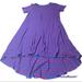 Lularoe Dresses | Lularoe Carly Women's Xs Dress Blue Red Stripe High Low Rayon Spandex Pocket | Color: Blue/Red | Size: Xs