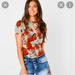Free People Tops | Ln Free People Shirt Top Dress S | Color: Brown/Orange | Size: S