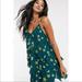 Free People Dresses | Free People Endless Summer Teal Green Yellow Seashell Printed Halter Mini Dress | Color: Green/Yellow | Size: S