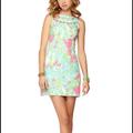 Lilly Pulitzer Dresses | Lily Pulitzer Lindy Beaded Dress A Pink Delicacy 8 | Color: Blue/Pink | Size: 8