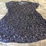 Lularoe Dresses | Lularoe Leopard Ruffle Dress Xl Navy Purple Animal Print Loose Fit Tiered New | Color: Blue/Purple | Size: Xl