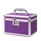 HEWEI WORKS Locking Medicine Box with Portable Storage Case, 10.2''x 6.8''x 6.8'', Childproof Medication Lock Organizer, Lockable Box for Money, Documents & Meds (Purple/Small)