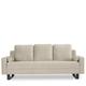 3-Sitzer-Sofa MIDNIGHT - 3-Sitzer-Sofa, Samt in Lafayette Taupe & schwarzes Metall, B220