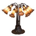 Meyda Lighting Amber Pond Lily 23 Inch Table Lamp - 14369