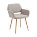 Fabric Upholstered Side Dining Chair with Metal Leg, KD backrest