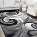 HR Swirls Abstract Design Modern Contemporary Hand Carved Area Rug 3-D