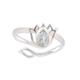 Iridescent Lotus,'Wrap Ring Made with Blue Topaz and Sterling Silver in India'